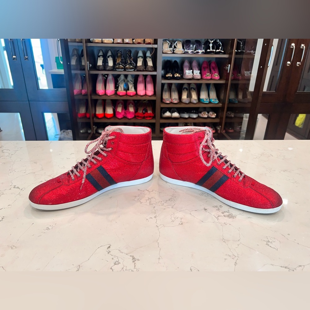 Gucci ‘Glitter Accent Sneakers’ - Picture 2 of 10